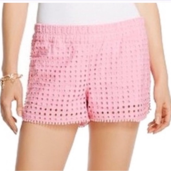 Lilly Pulitzer for Target Large Eyelet Pink Shorts Barbiecore - Picture 1 of 6